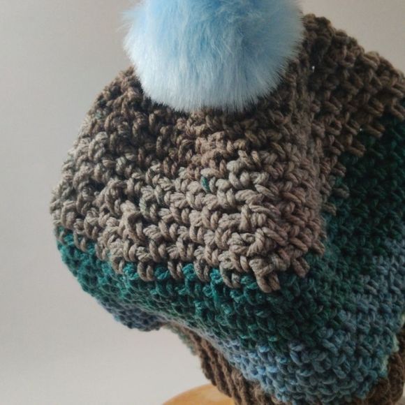 Knitted Yarn Nice Warm Beanie‎ with Fuzzy Ball on Top Hat main image 9